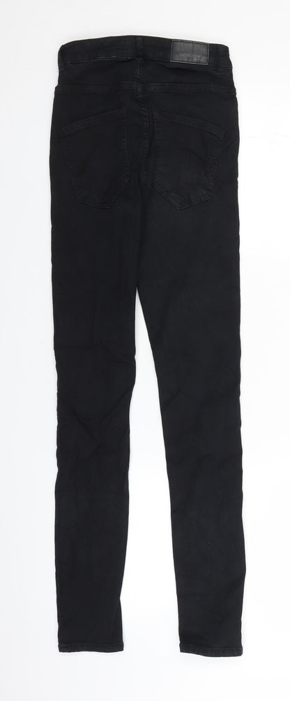 Womens UK Size XS Gina Tricot Regular Fit Skinny Black Jeans