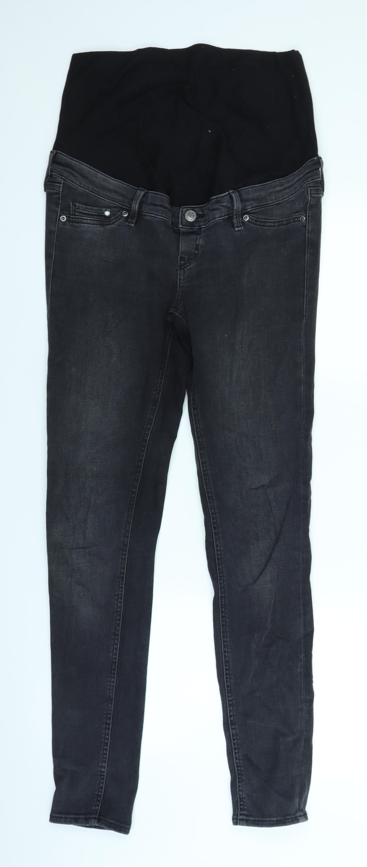 Womens UK Size 8 H&M Regular Fit Skinny Grey Jeans