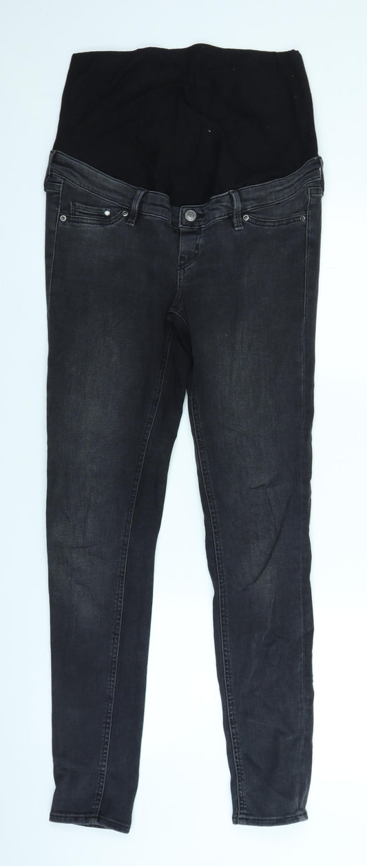 Womens UK Size 8 H&M Regular Fit Skinny Grey Jeans