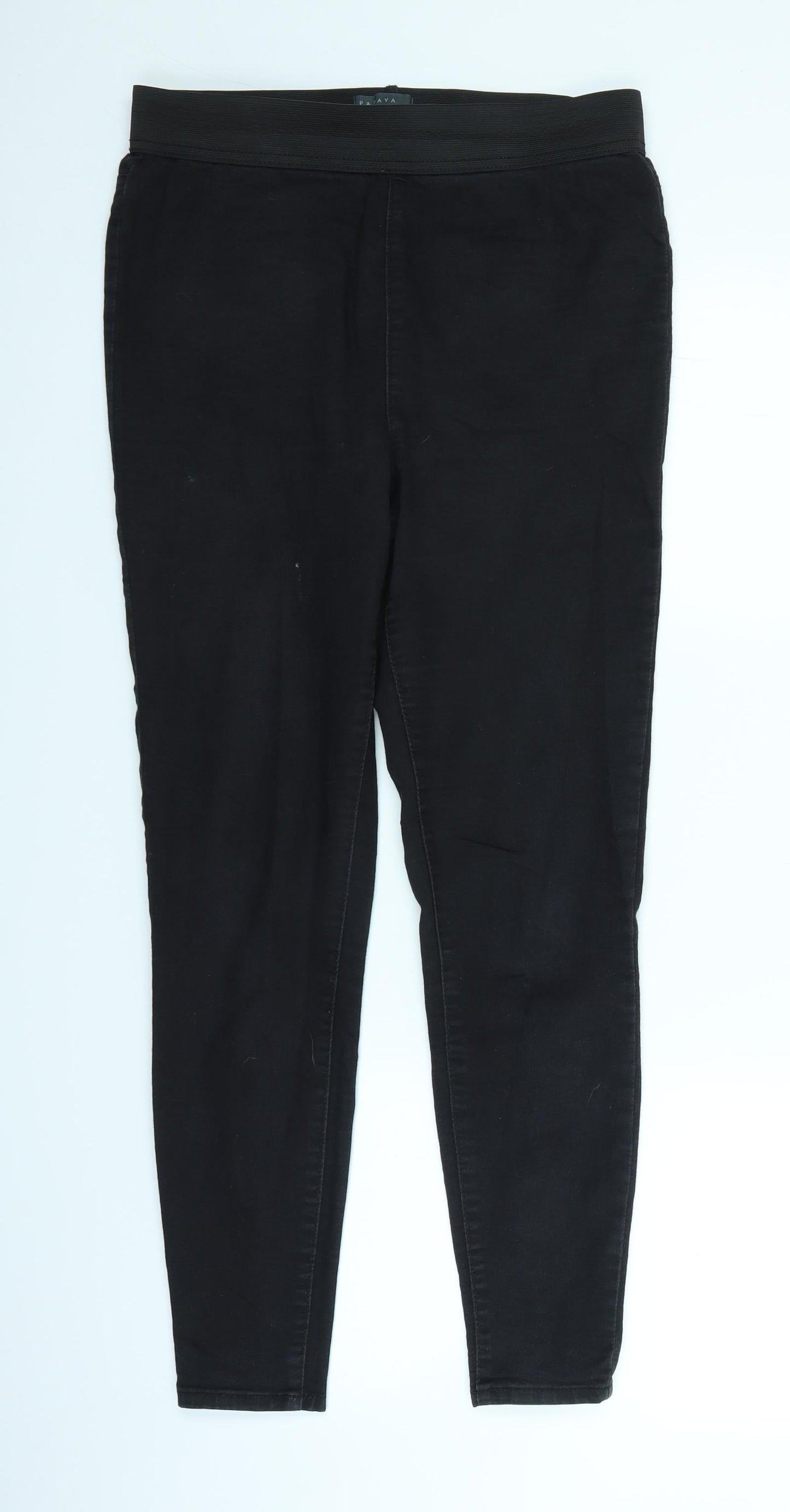 Womens UK Size 10 Papaya Regular Fit Jegging Black Jeans