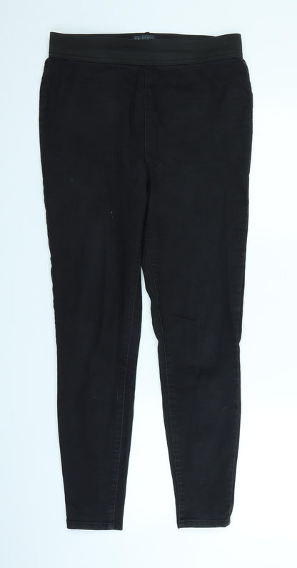 Womens UK Size 10 Papaya Regular Fit Jegging Black Jeans