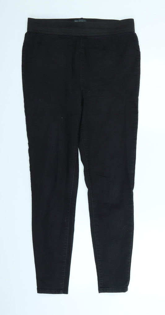 Womens UK Size 10 Papaya Regular Fit Jegging Black Jeans
