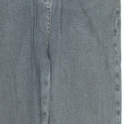 Marks and Spencer Womens Grey  Denim Straight Jeans Size 10 L26 in