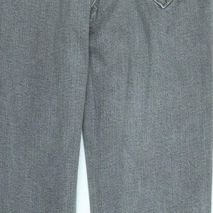 Marks and Spencer Womens Grey  Denim Straight Jeans Size 10 L26 in