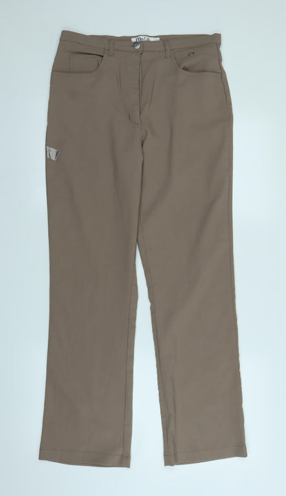 M&Co Womens Brown   Trousers  Size 12 L28 in