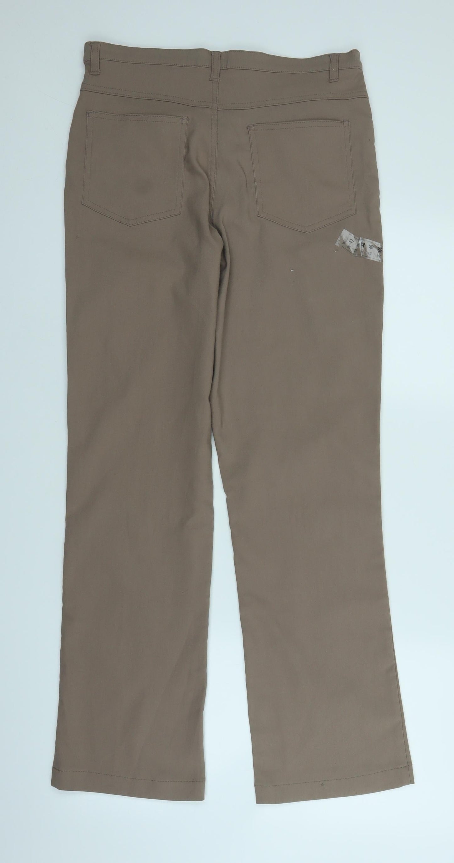 M&Co Womens Brown   Trousers  Size 12 L28 in