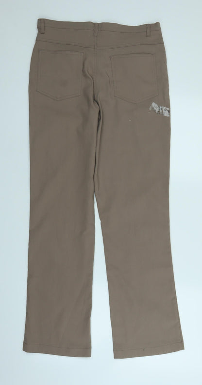 M&Co Womens Brown   Trousers  Size 12 L28 in