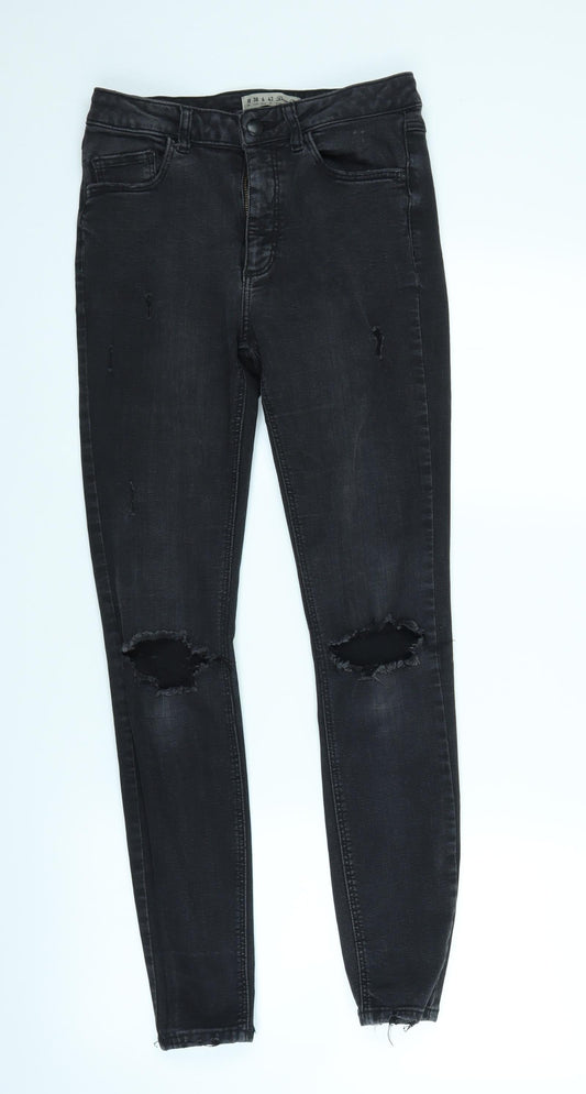 Primark Womens Black  Denim Skinny Jeans Size 10 L26 in