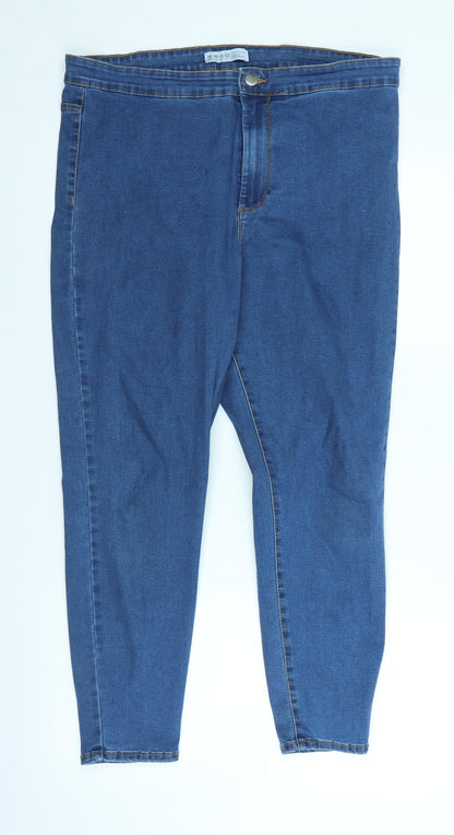 Denim & Co. Womens Blue  Denim Straight Jeans Size 18 L24 in