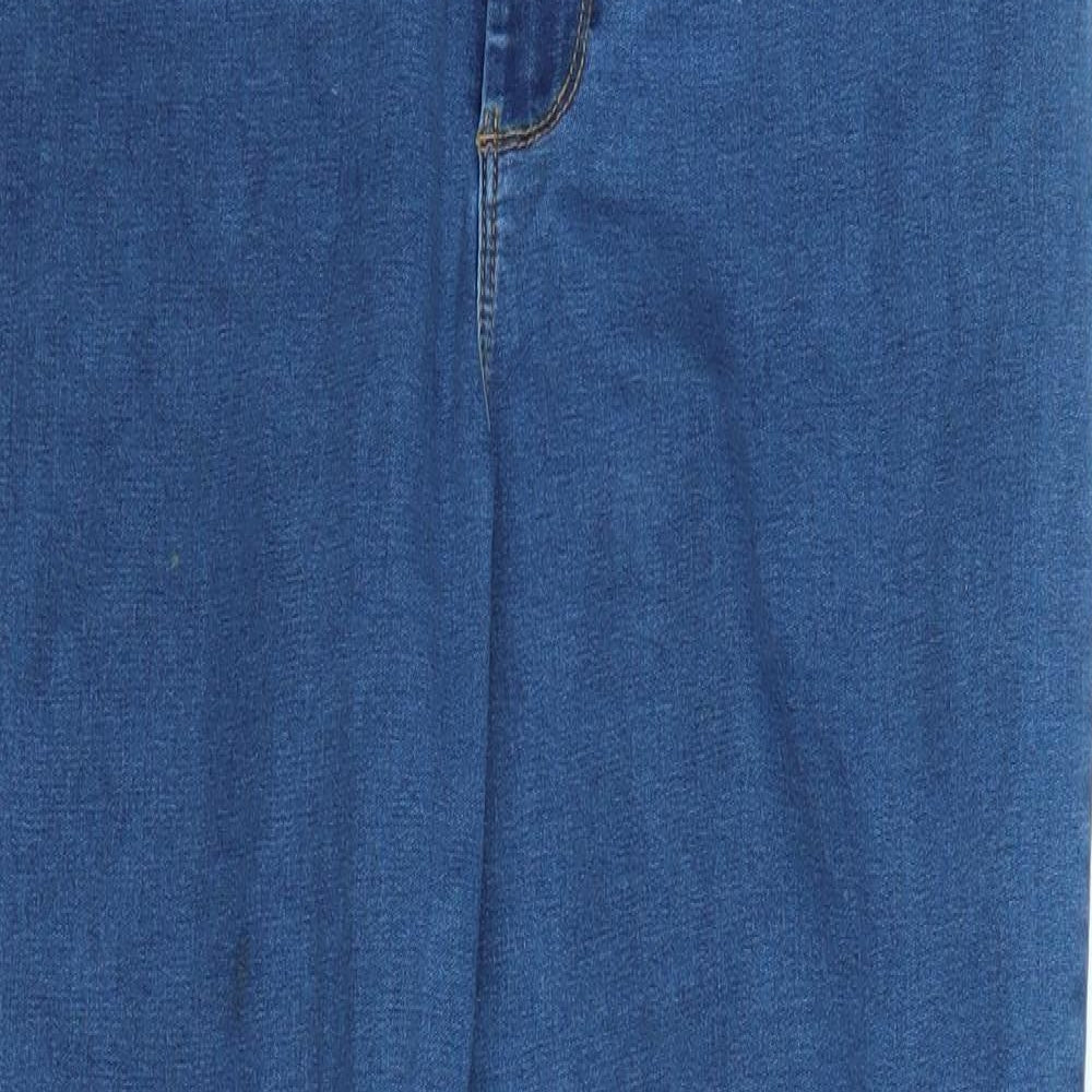 Denim & Co. Womens Blue  Denim Straight Jeans Size 18 L24 in