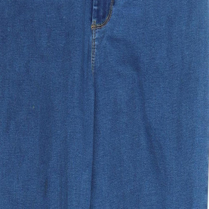 Denim & Co. Womens Blue  Denim Straight Jeans Size 18 L24 in