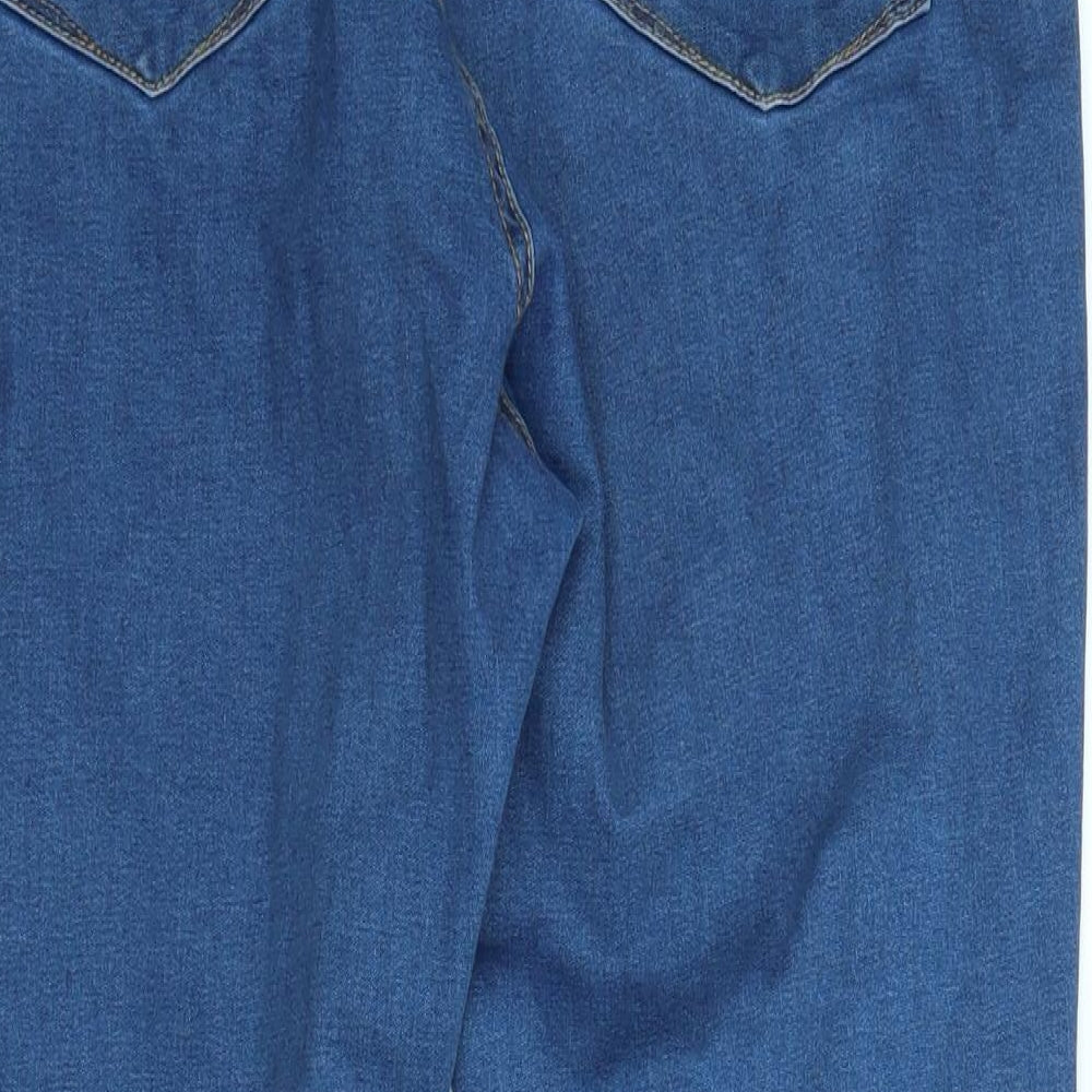 Denim & Co. Womens Blue  Denim Straight Jeans Size 18 L24 in