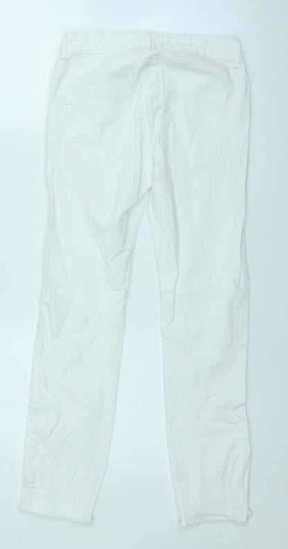Primark Womens White  Denim Straight Jeans Size 6 L24 in