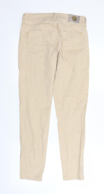 Morgana Womens Beige Polka Dot  Trousers  Size 28 in L27 in