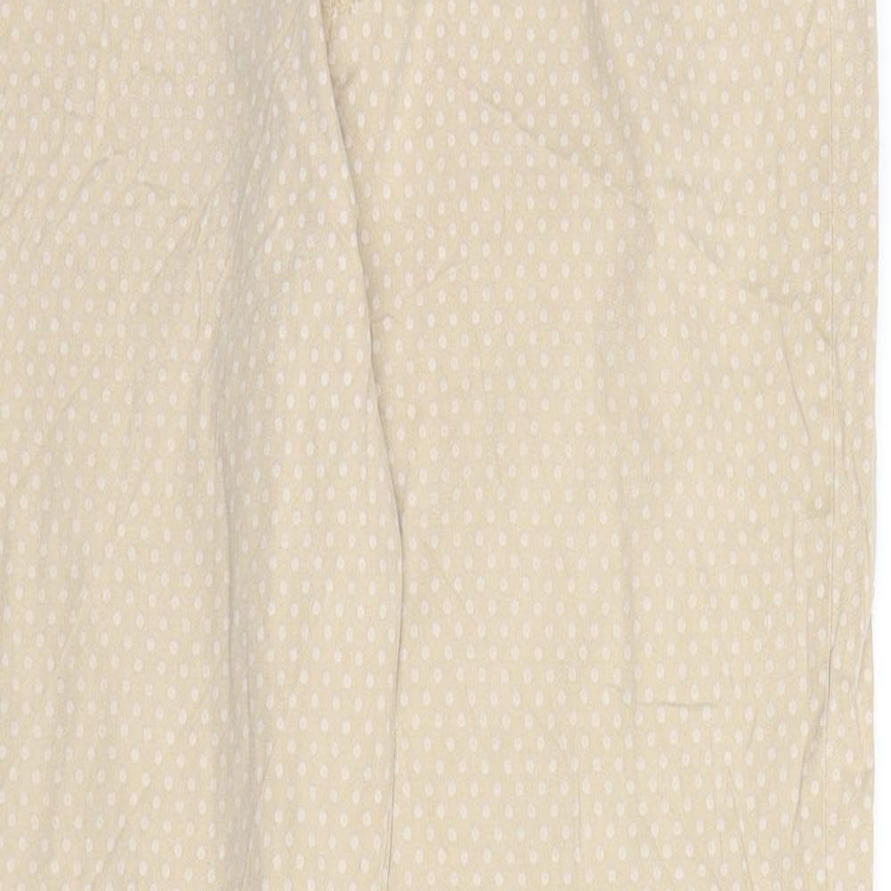 Morgana Womens Beige Polka Dot  Trousers  Size 28 in L27 in