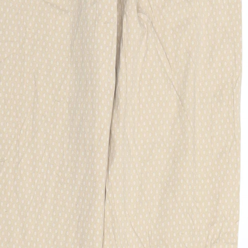 Morgana Womens Beige Polka Dot  Trousers  Size 28 in L27 in