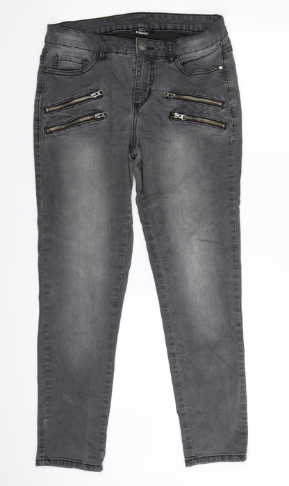 KappAhl Womens Black  Denim Straight Jeans Size 12 L26 in