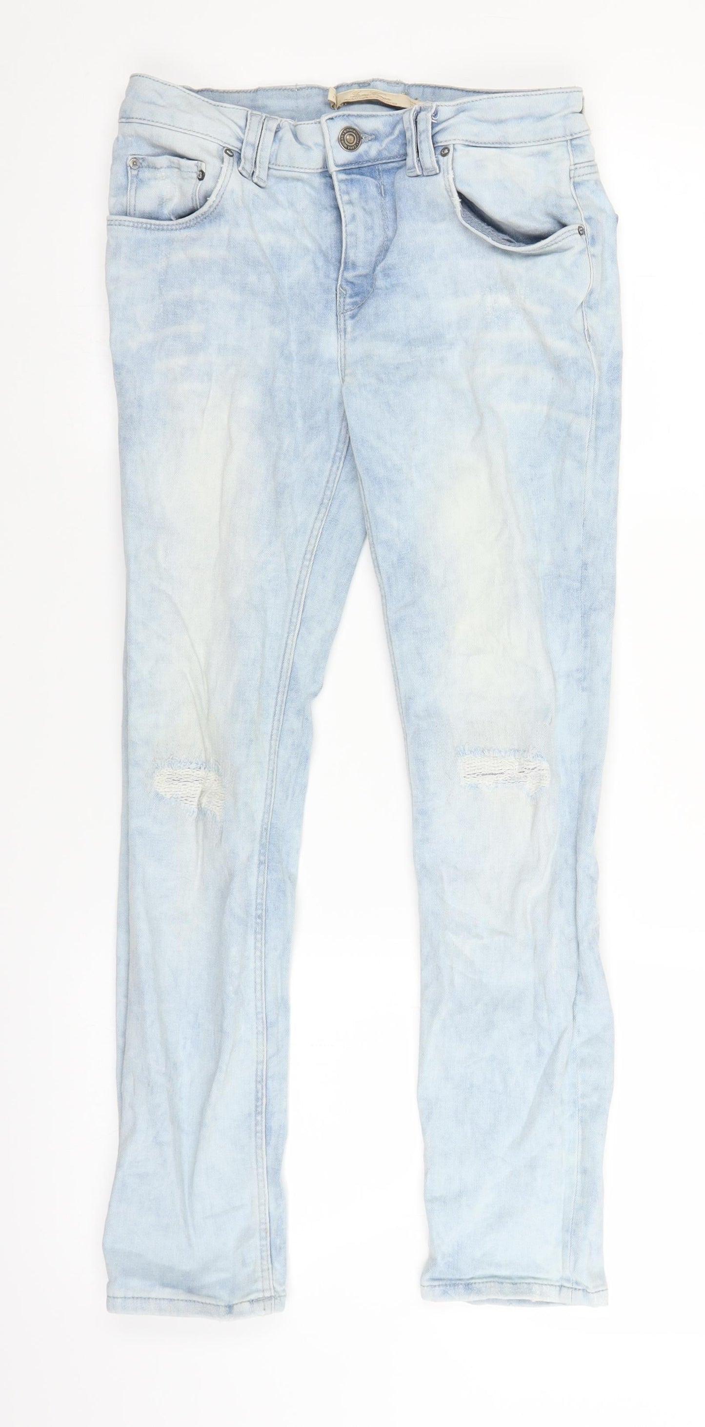 Womens UK Size 4 Leana Woman Regular Fit Straight Blue Jeans