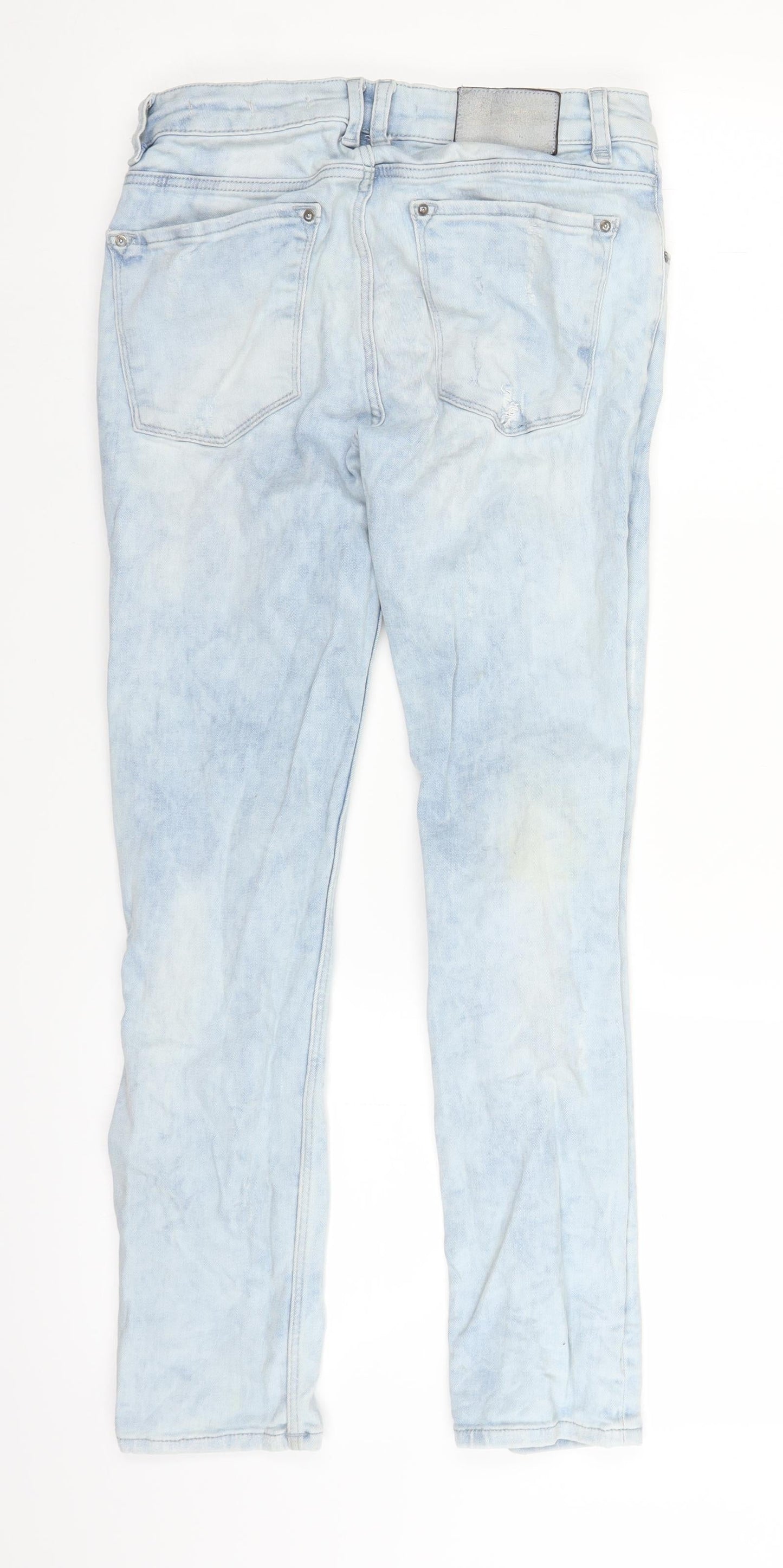 Womens UK Size 4 Leana Woman Regular Fit Straight Blue Jeans