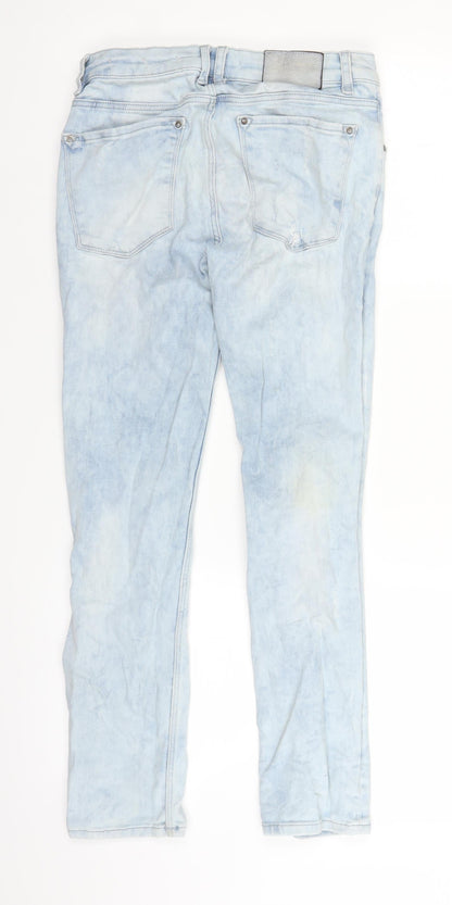 Womens UK Size 4 Leana Woman Regular Fit Straight Blue Jeans