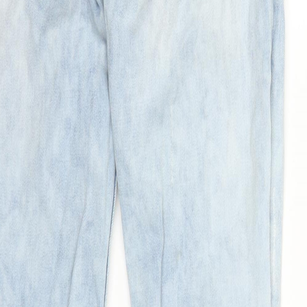 Womens UK Size 4 Leana Woman Regular Fit Straight Blue Jeans