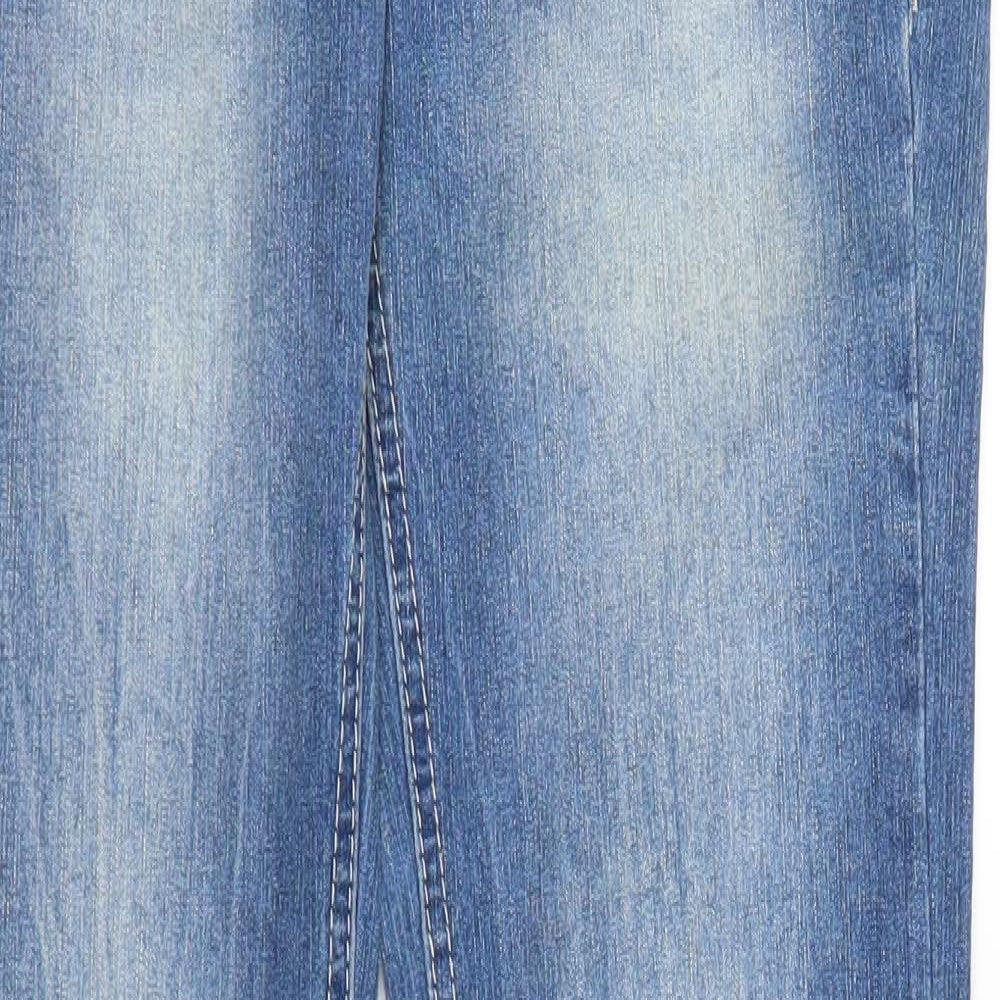 Womens UK Size L Terranova Regular Fit Straight Blue Jeans