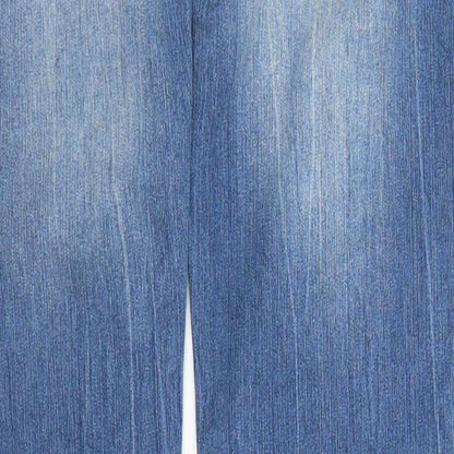 Womens UK Size L Terranova Regular Fit Straight Blue Jeans