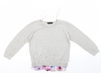 Dorothy Perkins Womens Grey   Pullover Jumper Size 8