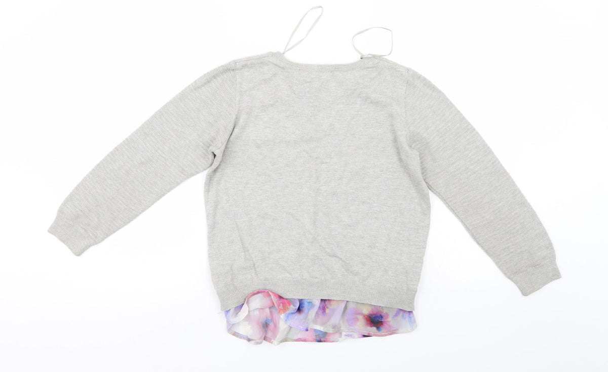 Dorothy Perkins Womens Grey   Pullover Jumper Size 8