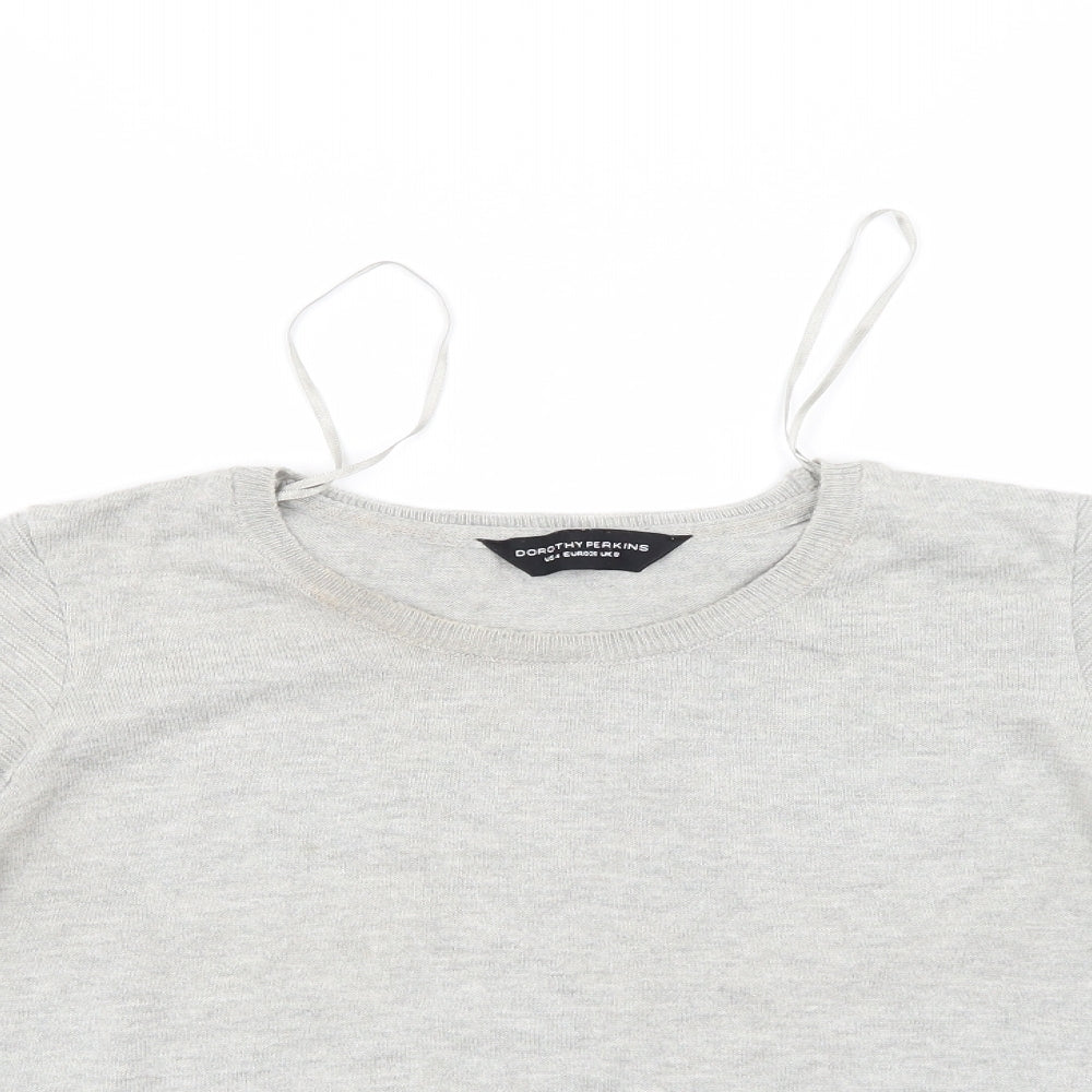 Dorothy Perkins Womens Grey   Pullover Jumper Size 8