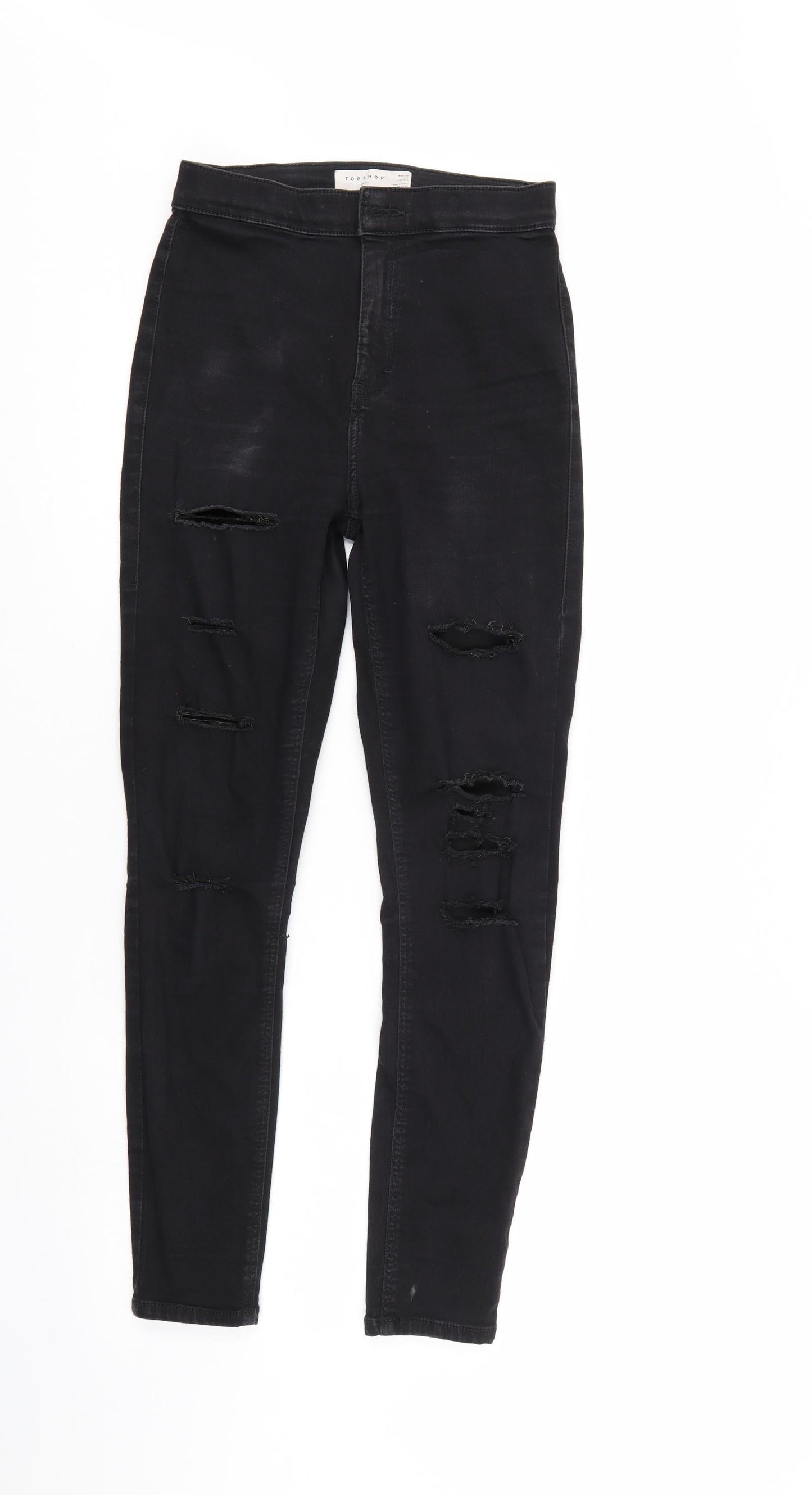 Womens UK Size 28 in Top Shop Regular Fit Jegging Black Jeans