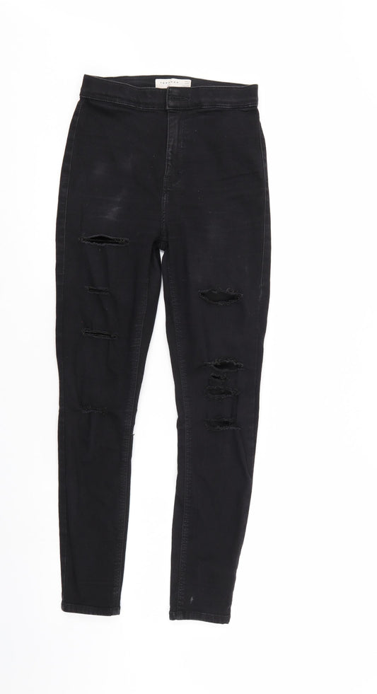 Womens UK Size 28 in Top Shop Regular Fit Jegging Black Jeans