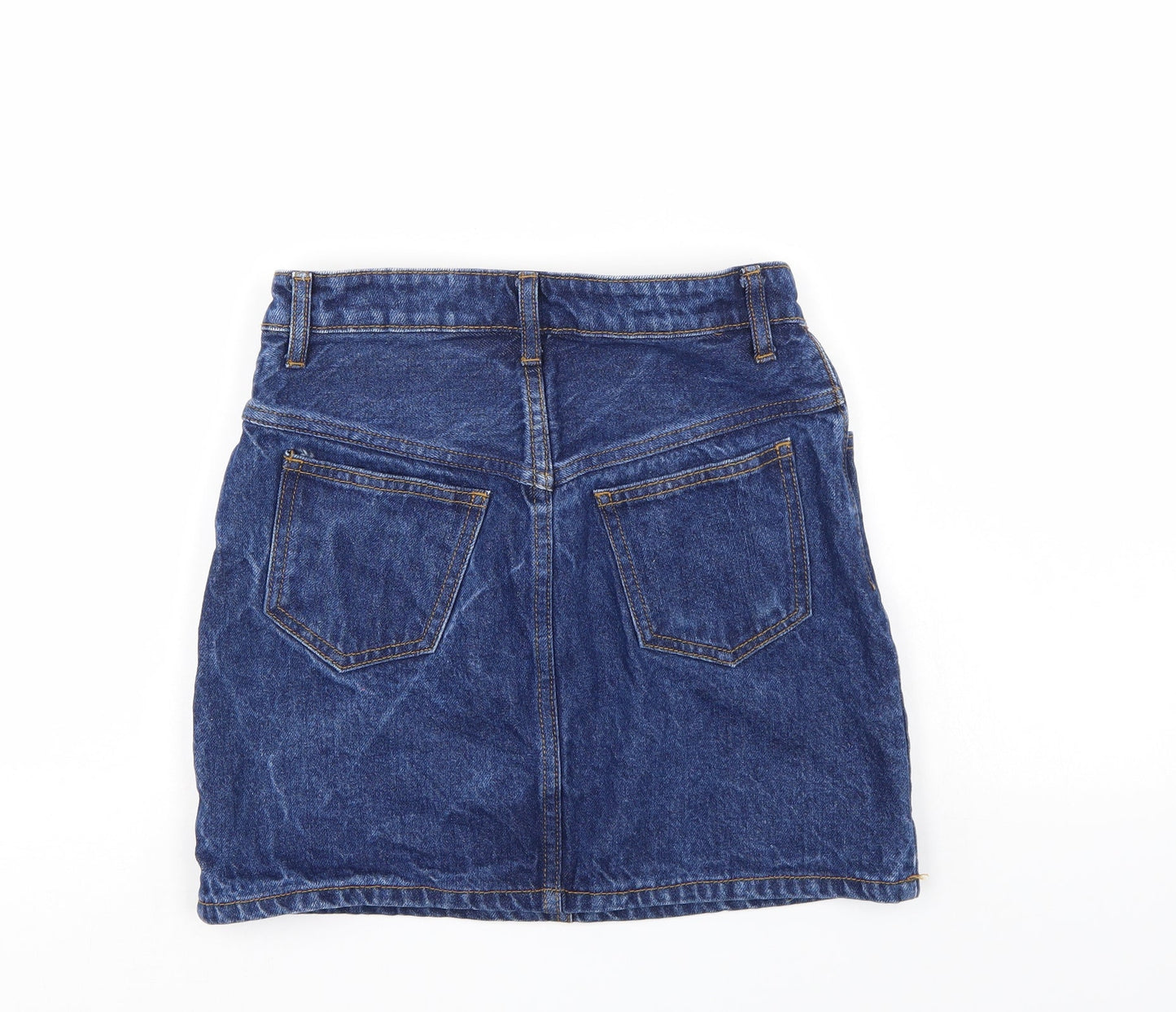 J Galt Womens Blue  Denim A-Line Skirt Size S