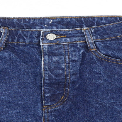 J Galt Womens Blue  Denim A-Line Skirt Size S