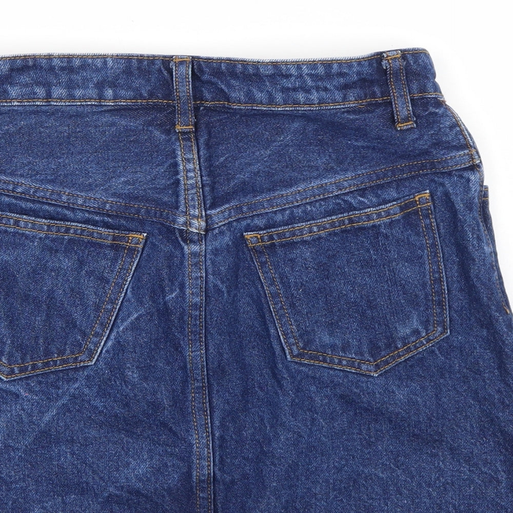 J Galt Womens Blue  Denim A-Line Skirt Size S