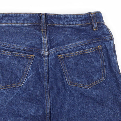 J Galt Womens Blue  Denim A-Line Skirt Size S