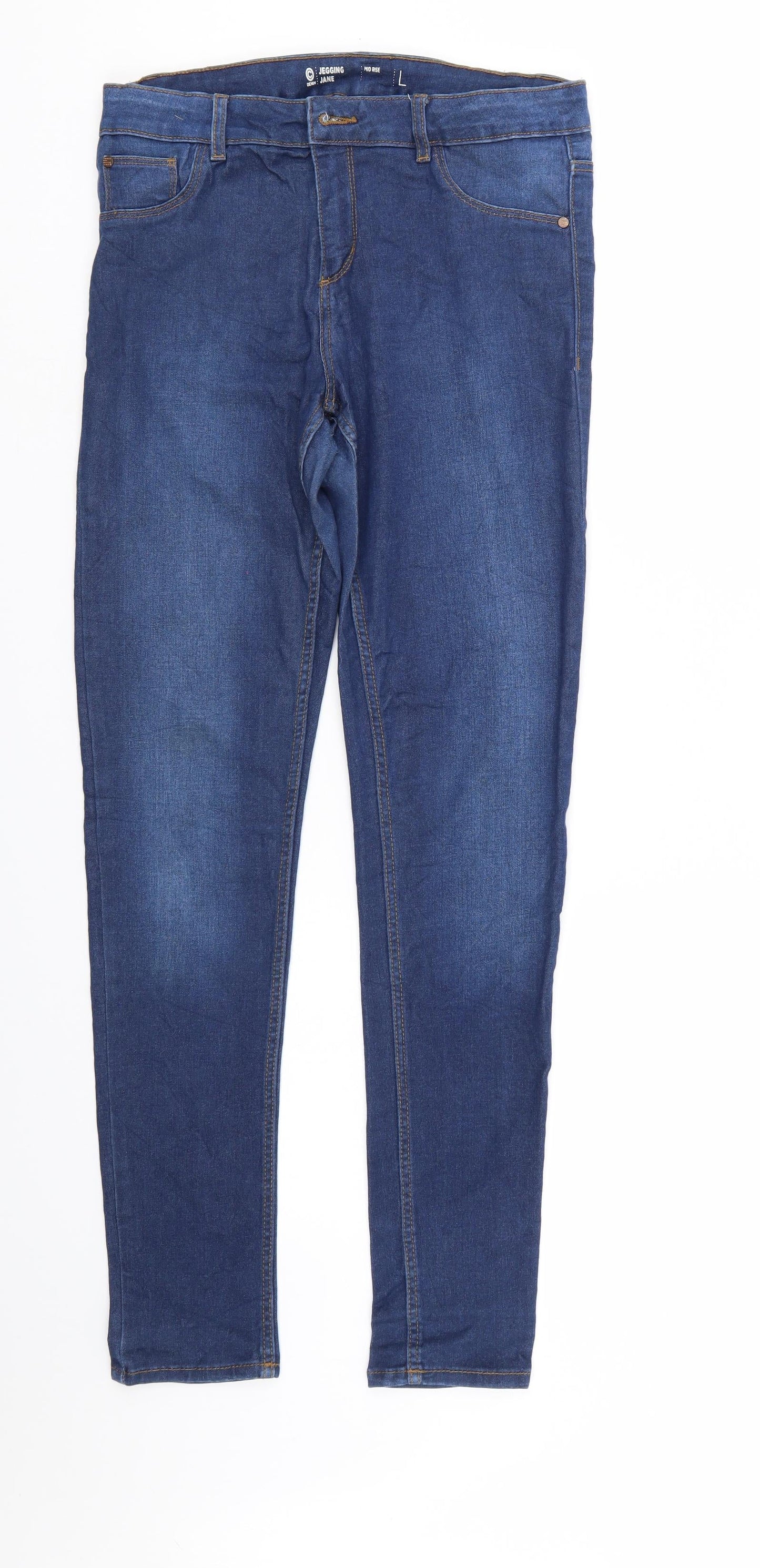 Jegging Jane Womens Blue  Denim Jegging Jeans Size L L31 in