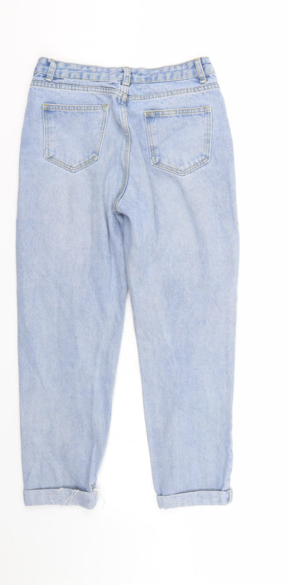 Womens UK Size XS Shien Regular Fit Cropped Blue Jeans