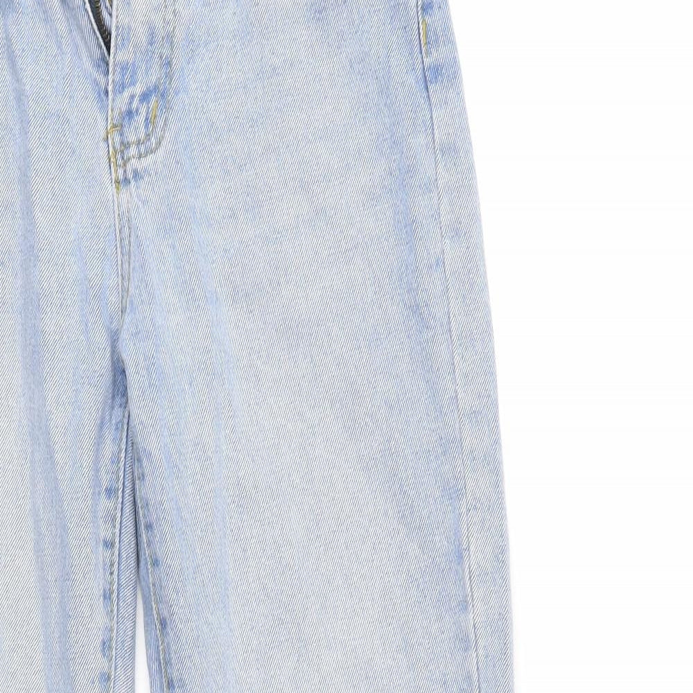 Womens UK Size XS Shien Regular Fit Cropped Blue Jeans