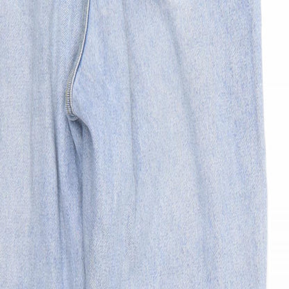 Womens UK Size XS Shien Regular Fit Cropped Blue Jeans