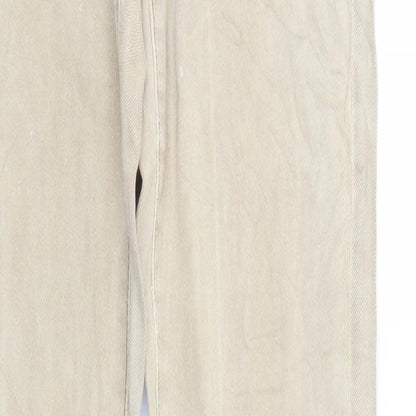 Womens UK Size 8 TALLY WEiJL Regular Fit Straight Beige Jeans