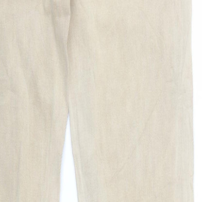 Womens UK Size 8 TALLY WEiJL Regular Fit Straight Beige Jeans