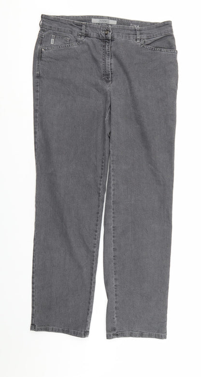 Womens UK Size 14 ZERRES Regular Fit Skinny Grey Jeans