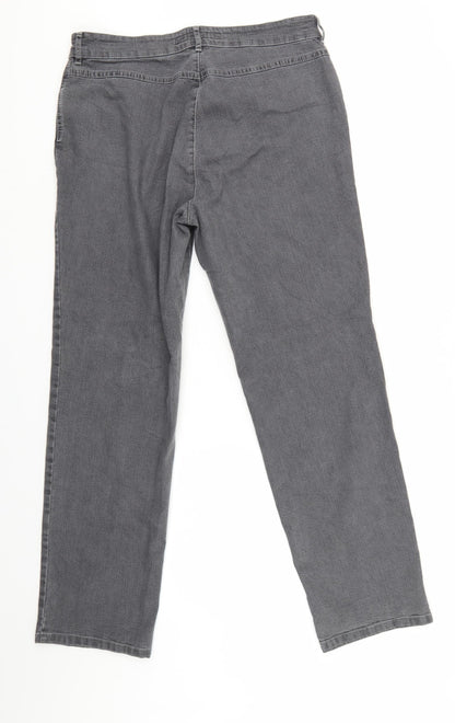 Womens UK Size 14 ZERRES Regular Fit Skinny Grey Jeans