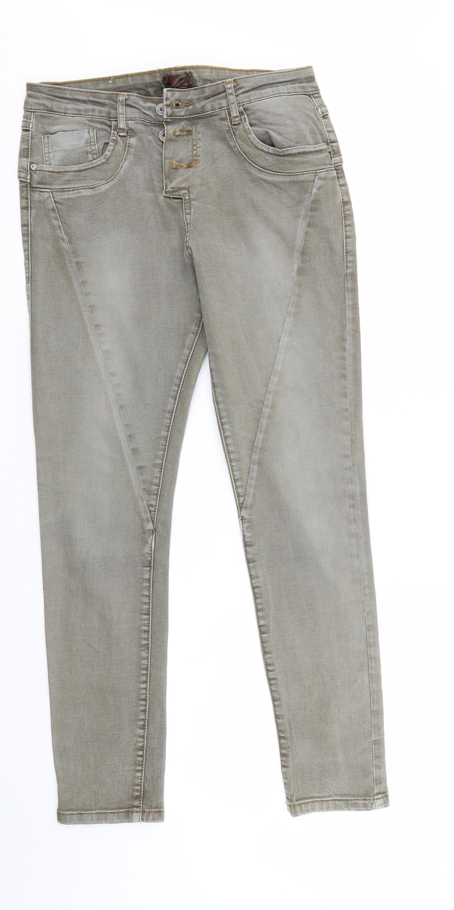 Womens UK Size 8 Onado Regular Fit Tapered Grey Jeans