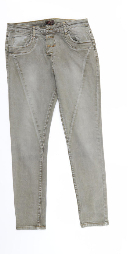 Womens UK Size 8 Onado Regular Fit Tapered Grey Jeans