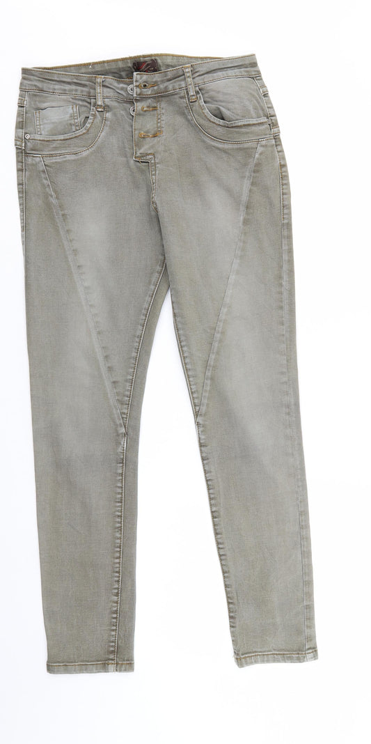 Womens UK Size 8 Onado Regular Fit Tapered Grey Jeans