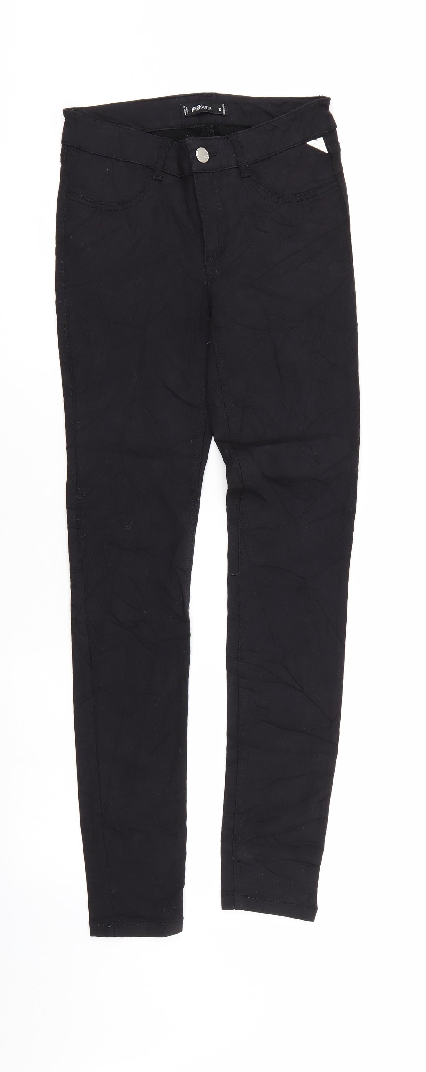 Womens UK Size S FB sister Regular Fit Jegging Black Jeans