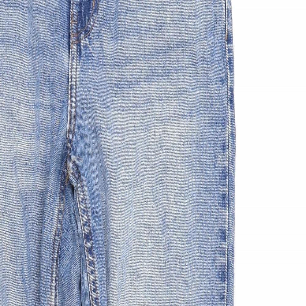 Denim & Co. Womens Blue  Denim Straight Jeans Size 8 L28 in