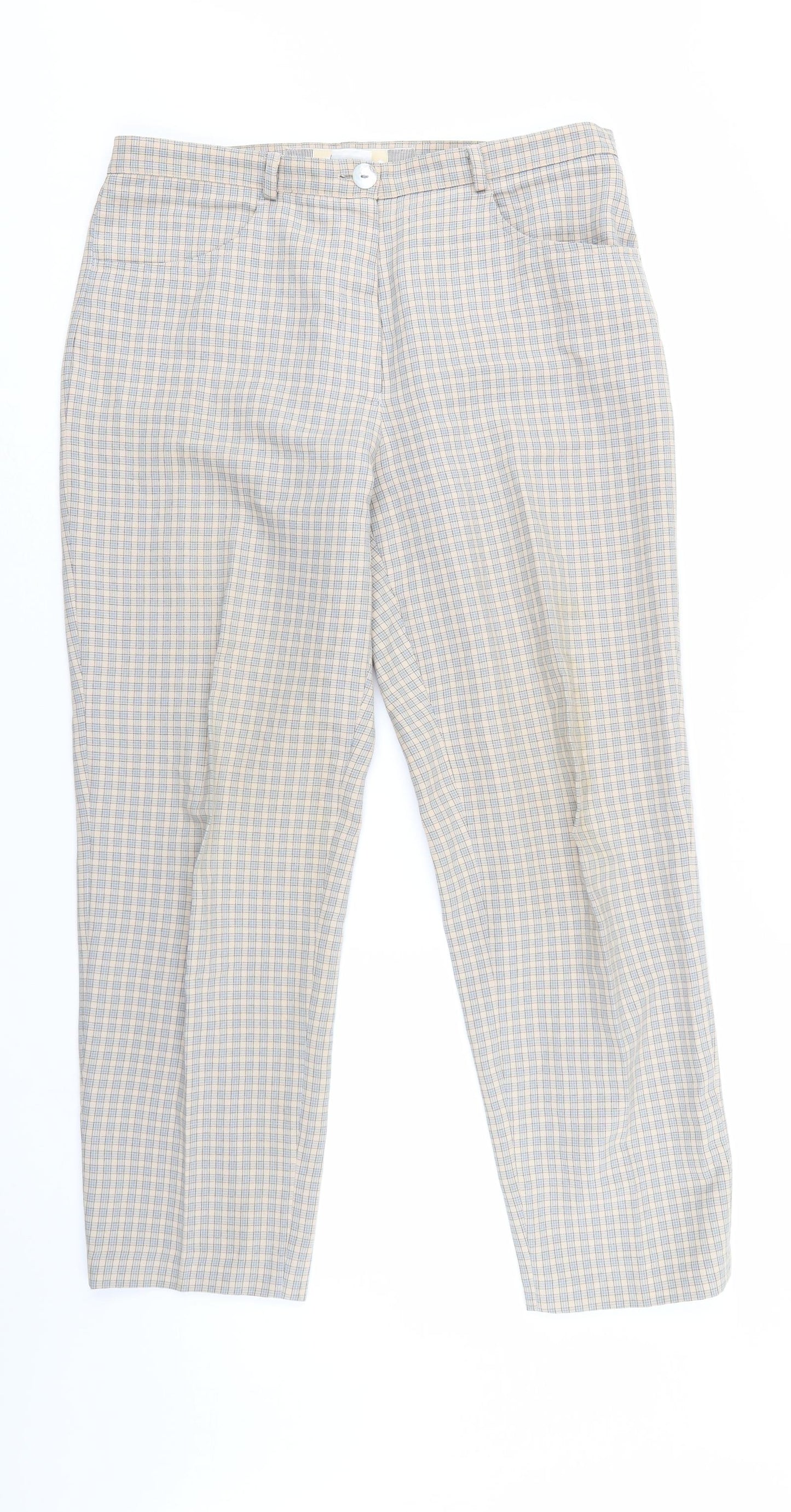Guitano Womens Multicoloured Check  Trousers  Size 16 L26 in